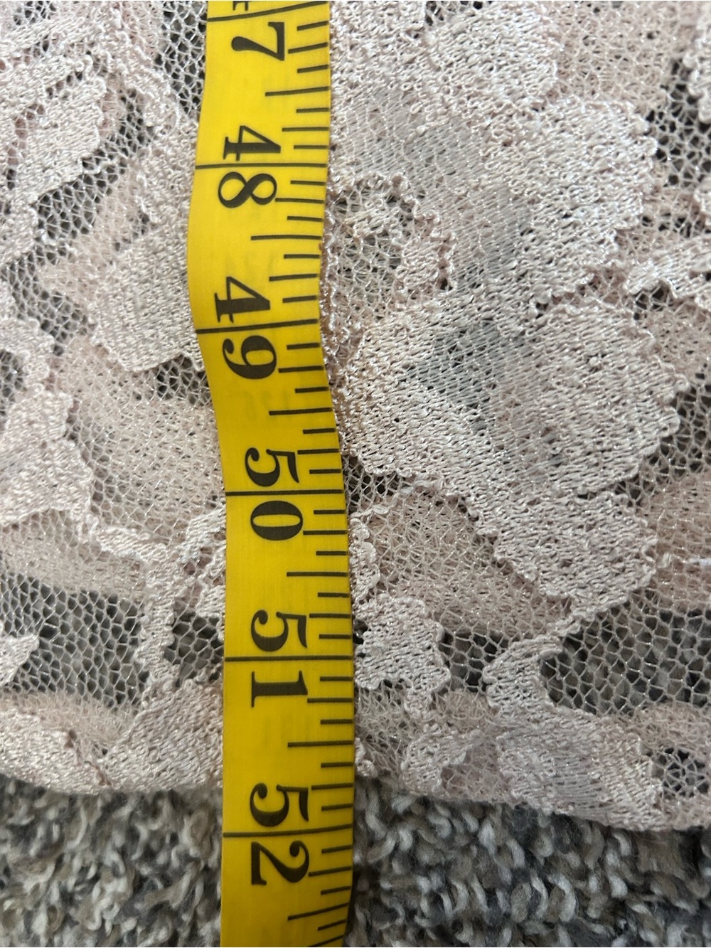 Vintage Deb Soft Peach/Nude Full Length Bodycon Lace Dress Juniors size 5 - Picture 11 of 12